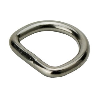 D Ring welded polished stainless steel V4A 4 x 25 mm A4 - V4A
