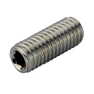 Gewindestift mit Innensechskant und Ringschneide Edelstahl DIN916 ISO 4029 A2 - V2A M6X6 - Gewindebolzen Gewindeschrauben Metallschrauben Stiftschrauben Edelstahlschrauben Madenschrauben