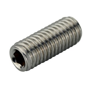 Threaded pin with hexagon socket and cup point Stainless steel DIN916 ISO 4029 A2 - V2A M6X60 - Threaded bolts Threaded screws Metal screws Studs screws Stainless steel screws Grub screws