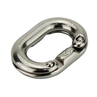 Emergency chain link for riveting in stainless steel V4A D 8 mm A4 - V4A
