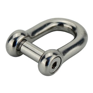 Shackle straight with hexagon socket bolt made of stainless steel V4A D 6 mm A4