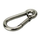 Carabiner hook with thimble made of stainless steel V4A 6...