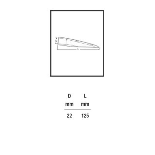 Handrail end piece 5 1/2 degree D= 22 mm A4 - V4A