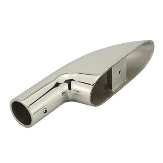 Handrail end piece 90 degrees high gloss polished V4A D= 25 mm A4 - V4A