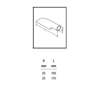 Handrail end piece 90 degrees high gloss polished V4A D= 25 mm A4 - V4A