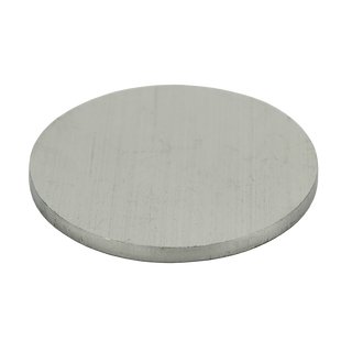 Round plate 34 x 4 mm stainless steel grinded on one side 240 grain without hole V2A A2 - anchor plate