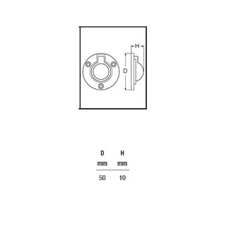 Floor lifter round investment casting polished stainless steel V4A D50 mm A4 - V4A