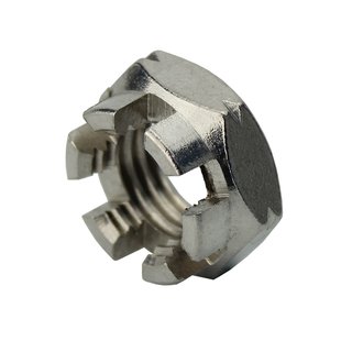 Castle nuts low form Stainless steel DIN 937 A2 V2A M10 - Lock nuts Splint nuts Special nuts Metal nuts Stainless steel nuts Hexagon nuts