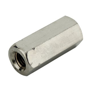 Threaded sockets hexagonal with female thread A2 V2A M8X40 Stainless steel - Spacers Spacer sleeves stainless steel sleeves Connecting sleeves stainless steel nuts
