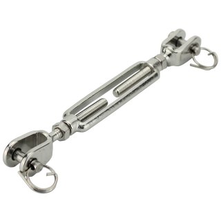 Eye tensioners fork/fork open form stainless steel V4A M8 A4 - Rope tensioner turnbuckles