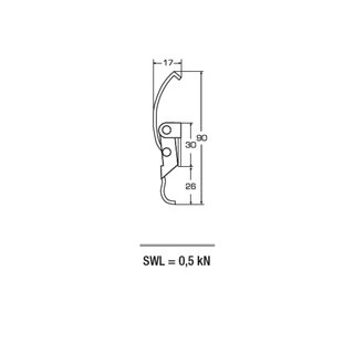 Bailing latches stainless steel V2A A2 SWL= 0,50 kN - tension locks tension lever locks box locks box locks metal locks toggle lever locks stainless steel locks