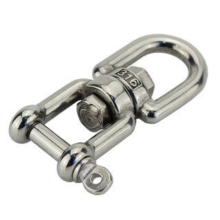 Shackle with swivel eye-fork stainless steel D 6 mm A4