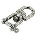 Shackle with swivel eye-fork stainless steel D 6 mm A4