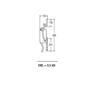 Bailing latches stainless steel V2A A2 SWL= 0,55 kN - tension locks tension lever locks box locks box locks metal locks toggle lever locks stainless steel locks