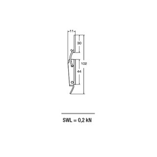 Bailing latches stainless steel V2A A2 SWL= 0,20 kN - tension locks tension lever locks box locks box locks metal locks toggle lever locks stainless steel locks