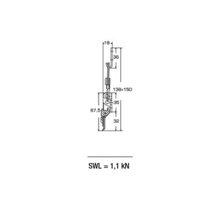 Bailing latches stainless steel V2A A2 SWL= 1,10 kN - tension locks tension lever locks box locks box locks metal locks toggle lever locks stainless steel locks