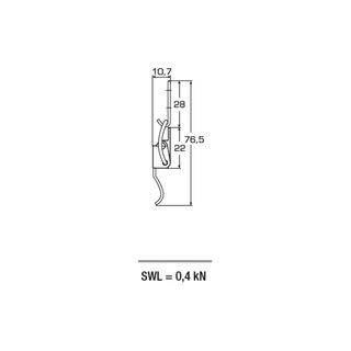 Bailing latches stainless steel V2A A2 SWL= 0,55 kN - tension locks tension lever locks box locks box locks metal locks toggle lever locks stainless steel locks