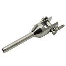 Swageless fork terminal turned stainless steel V4A D= 5...