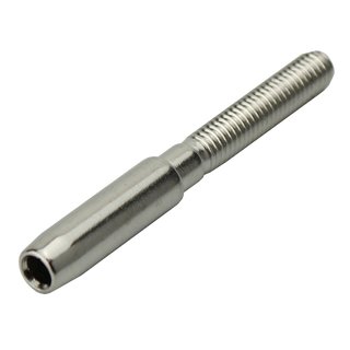 Roller terminal Mini with right-hand thread stainless steel V4A D= 5 mm M8 A4 - Screw terminal Thread terminal