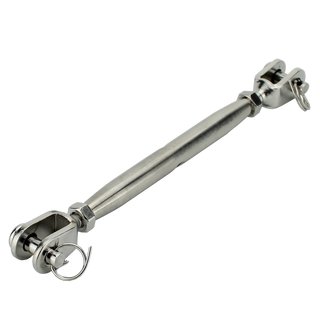 Eye tensioners fork/fork stainless steel V4A welded M5 A4 - Wire rope Turnbuckles